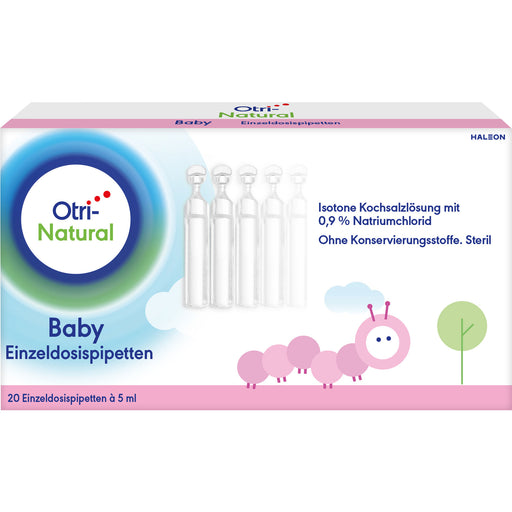 Otri-Natural Baby Einzeldosispipetten isotone Kochsalzlösung mit 0,9% Natriumchlorid, 20 St. Einzeldosispipetten