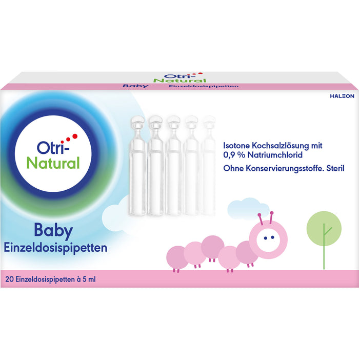 Otri-Natural Baby Einzeldosispipetten isotone Kochsalzlösung mit 0,9% Natriumchlorid, 20 St. Einzeldosispipetten