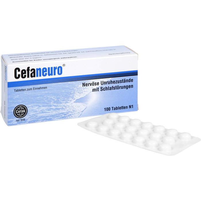 Cefaneuro Tabletten bei nervösen Unruhezuständen mit Schlafstörungen, 100 pc Tablettes