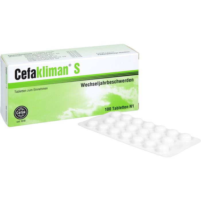 Cefakliman S Tabletten bei Wechseljahresbeschwerden, 100 pcs. Tablets