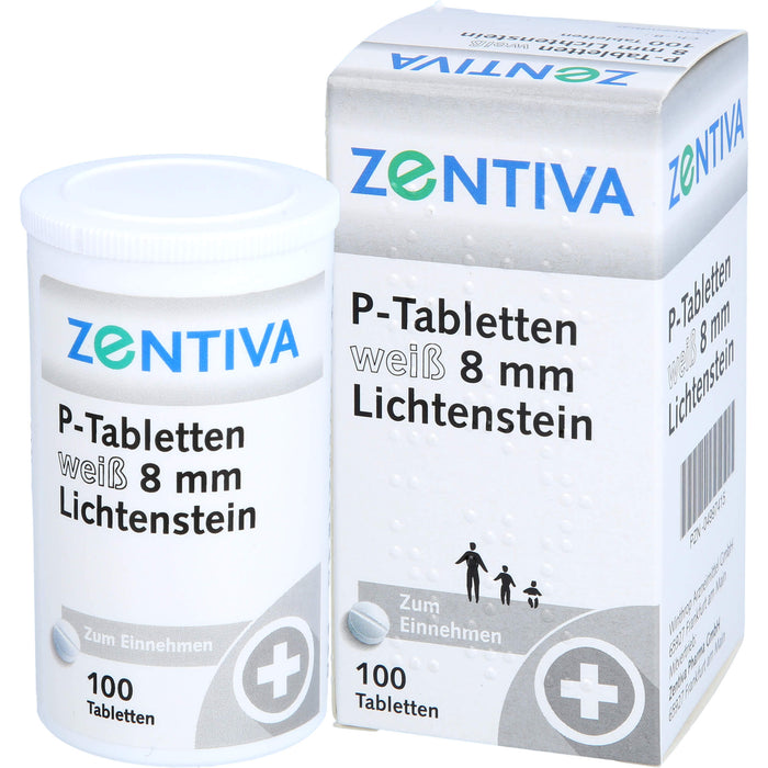P-Tabletten weiß 8 mm Lichtenstein, 100 pcs. Tablets