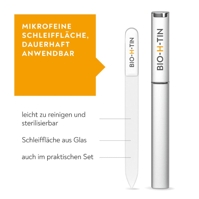 BIO-H-TIN Schonende Glas-Nagelfeile, 1 pc Lime