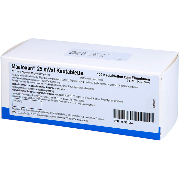Maaloxan 25 mVal Gerke Kautablette, 100 pc Tablettes
