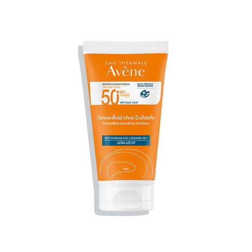 Avène Sonnenfluid ohne Duftstoffe SPF 50+ ultra leicht für empfindliche Haut, 50 ml Emulsion