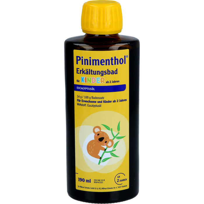 Pinimenthol Eucalyptusöl Erkältungsbad für Kinder ab 2, 190 ml Bath additive