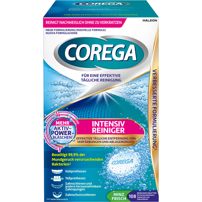 COREGA Tabs Intensiv Reiniger Gebissreinigungstabletten, 108 St. Tabletten