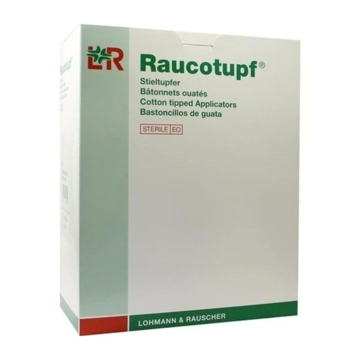 Raucotupf Stieltupfer steril mit kleinem Wattekopf, 2 St. Tupfer