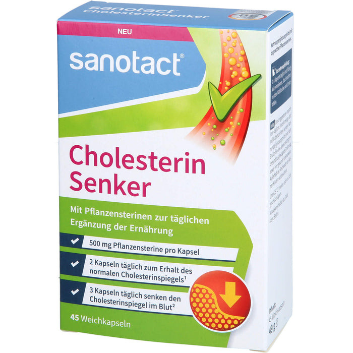Sanotact Cholesterin Senker Weichkapseln, 45 St. Kapseln