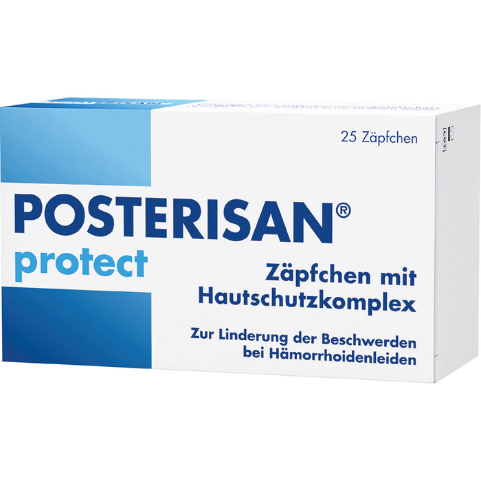 Posterisan protect Hämorrhoidenzäpfchen mit Hautschutzkomplex, 25 pcs. Suppositories