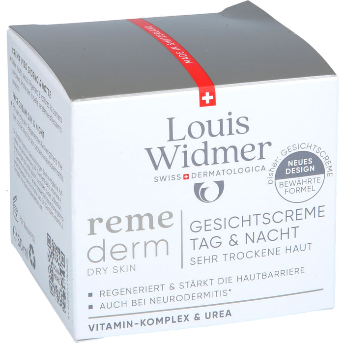Louis Widmer remederm Gesichtscreme Tag und Nacht für sehr trockene Haut, 50 ml Creme