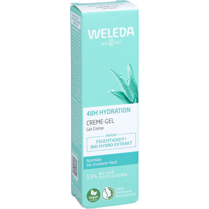 WELEDA 48H Intensive Hydration Creme-Gel für normale & trockene Haut, 30 ml Creme