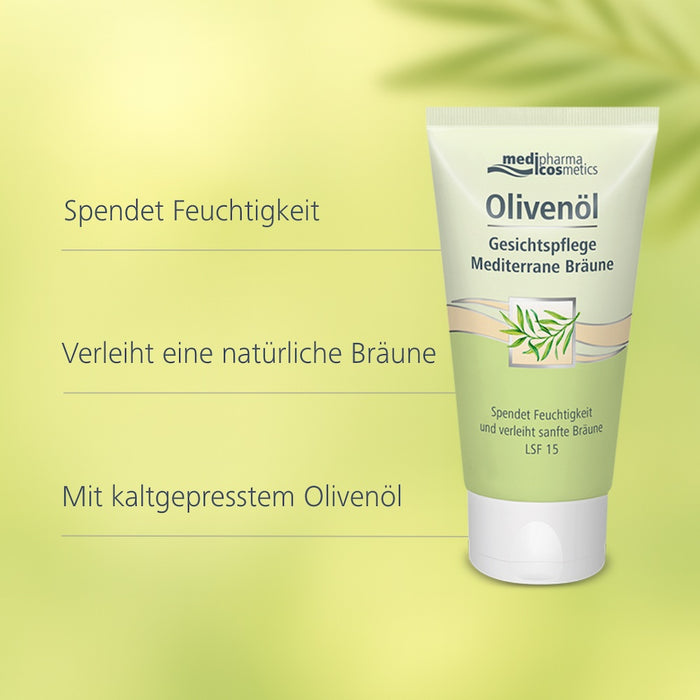Medipharma Cosmetics Olivenöl Gesichtspflege mediterrane Bräune, 50 ml Crème