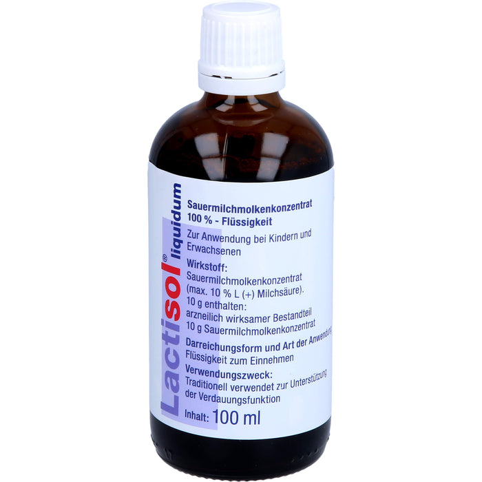 Lactisol liquidum zur Unterstützung der Verdauungsfunktion im Mund-, Magen- und Darmtrakt, 100 ml Lösung