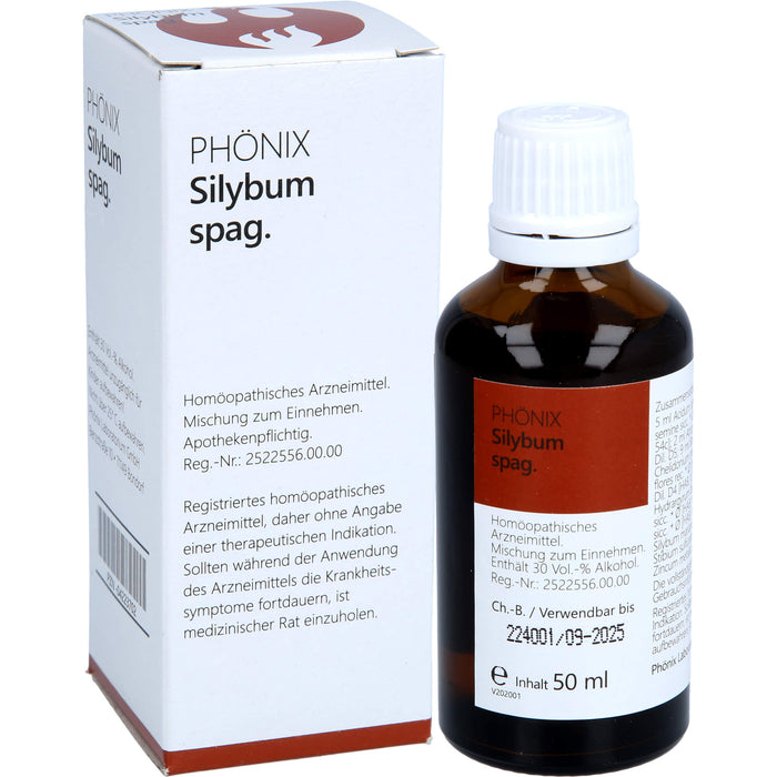 PHÖNIX Silybum Spag. Tropfen, 50 ml Mixture