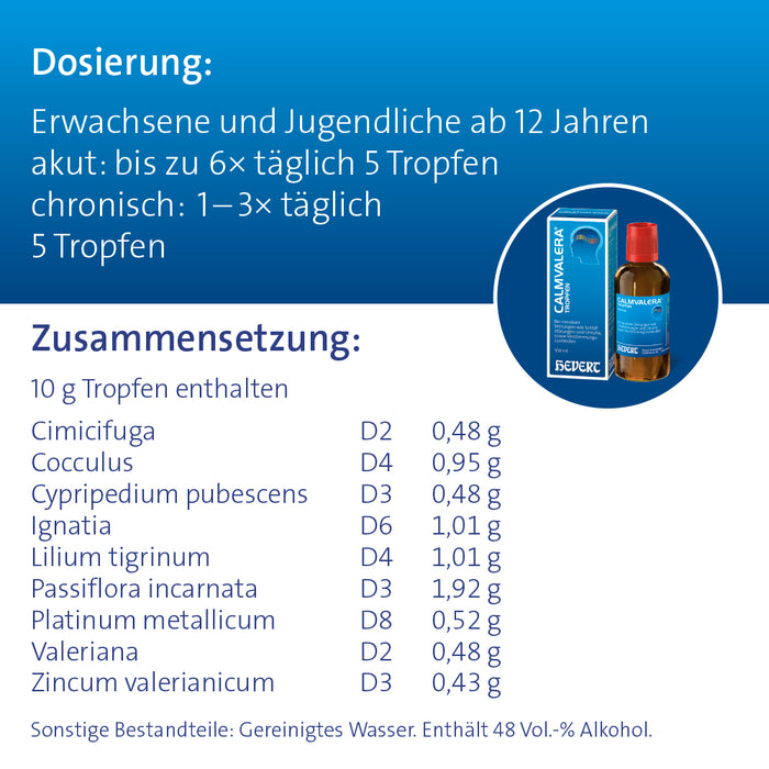 Calmvalera Hevert Tropfen, 200 ml Solution