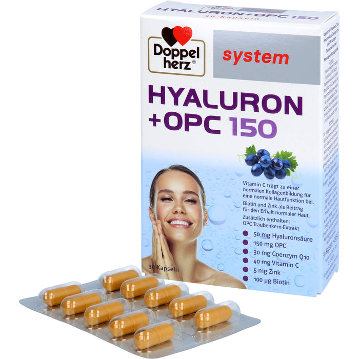 Doppelherz system Hyaluron + OPC 150 Kapseln, 30 St. Kapseln