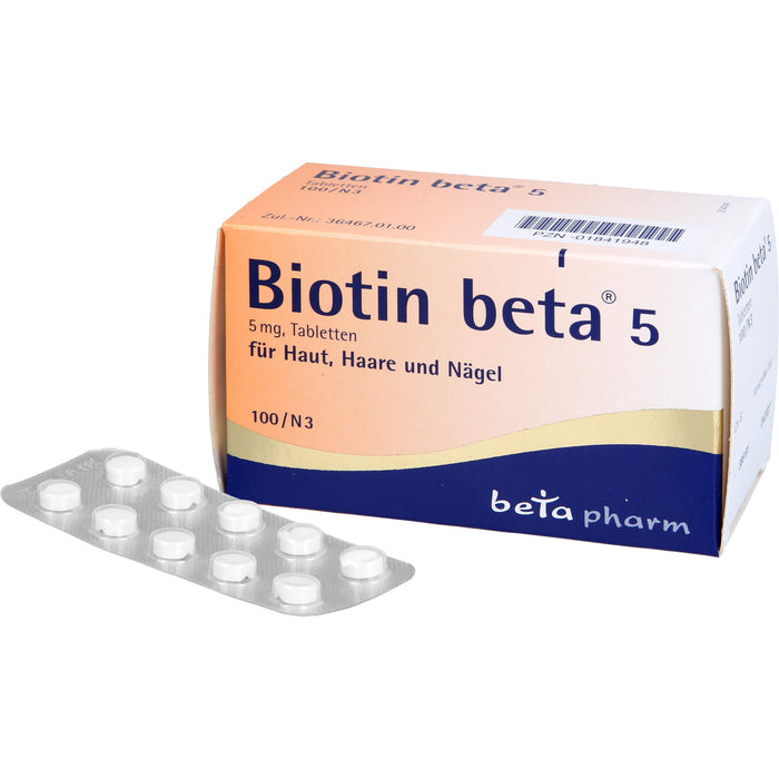 Biotin beta 5 Tabletten, 100 St. Tabletten