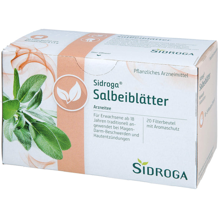 Sidroga Salbeiblätter Arzneitee bei Verdauungsbeschwerden, 20 St. Beutel