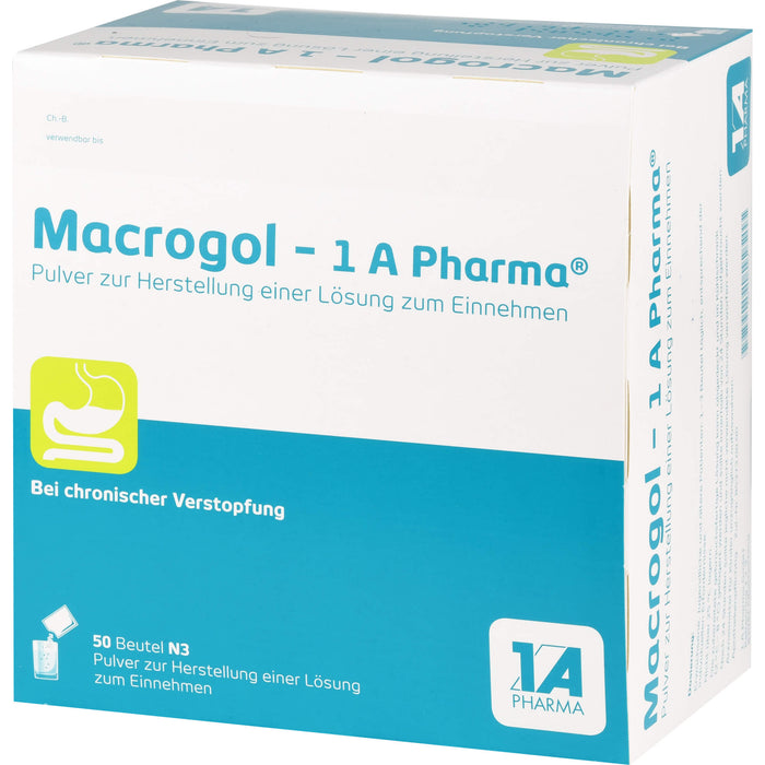 Macrogol - 1 A Pharma , Pulver zur Herstellung einer Lösung zum Einnehmen, 50 pc Sachets