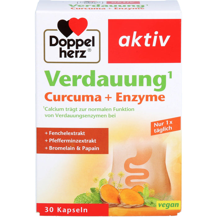 Doppelherz Verdauung Curcuma + Enzyme Kapseln, 30 St. Kapseln