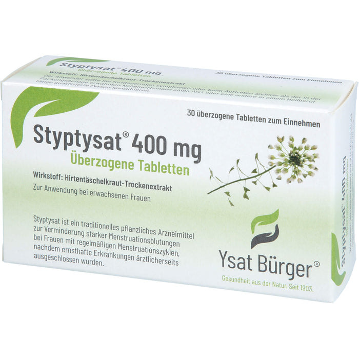 Styptysat 400 mg Tabletten zur Verminderung starker Menstruationsblutungen bei Frauen, 30 pcs. Tablets