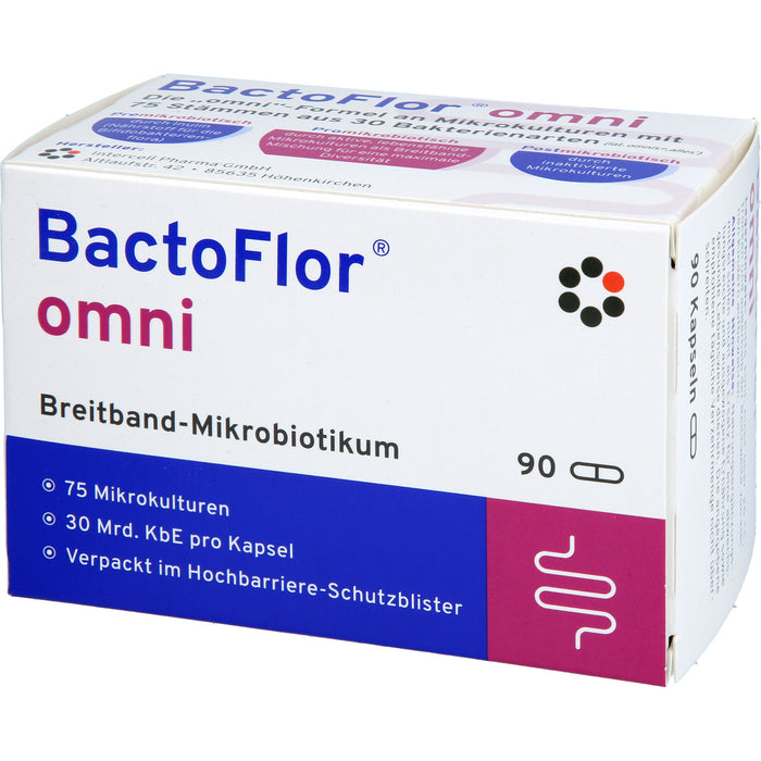 BactoFlor omni Hartkapseln Breitband-Mikrobiotikum, 90 pcs. Capsules