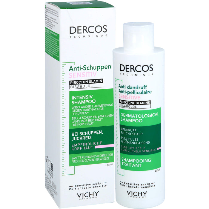 DERCOS Anti-Schuppen Intensiv Shampoo für empfindliche Kopfhaut, 200 ml Shampoo