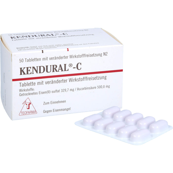 KENDURAL-C Tabletten gegen Eisenmangel, 50 pc Tablettes