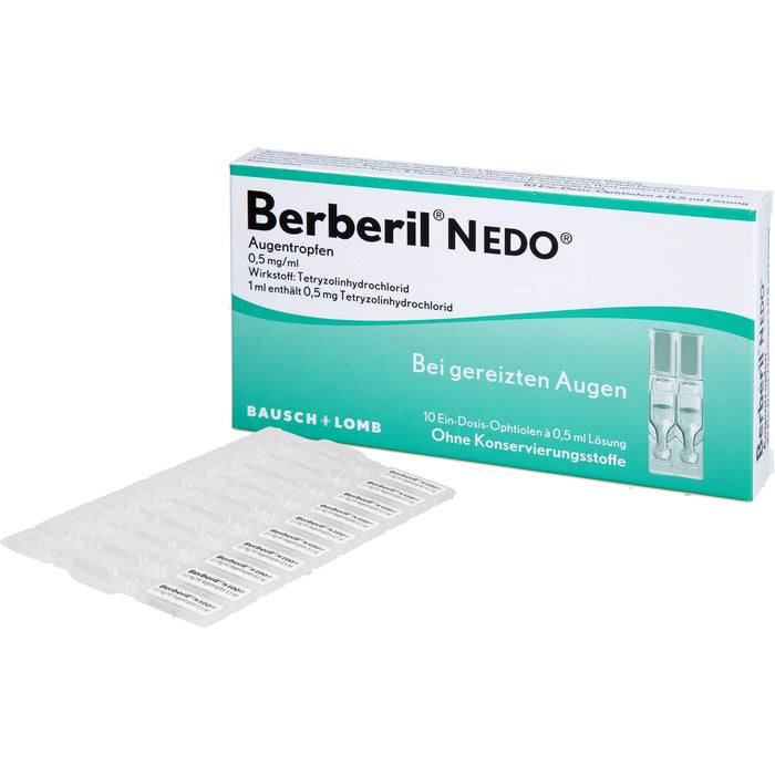 Berberil N EDO Augentropfen bei gereizten Augen, 10 St. Einzeldosispipetten