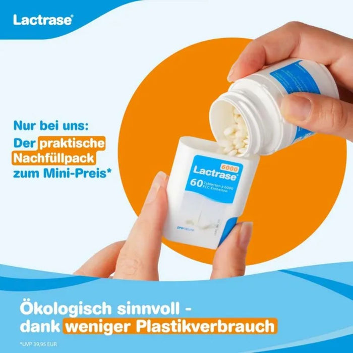 Lactrase 6000 FCC Einheiten Tabletten bei Lactose-Intoleranz Doppelpack, 240 St. Tabletten