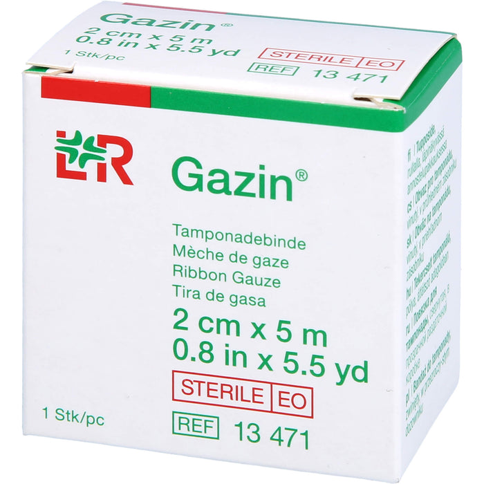 Gazin Mullbinde zur Tamponade steril 2 cm x 5 m, 1 pcs. Bandage