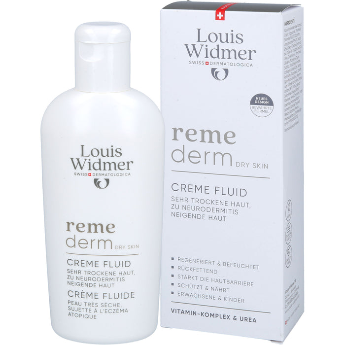 Louis Widmer remederm Creme Fluid für sehr trockene Haut, 200 ml Solution