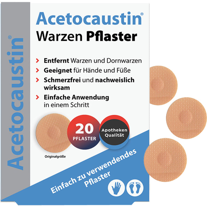 Acetocaustin Warzenpflaster, 20 St. Pflaster