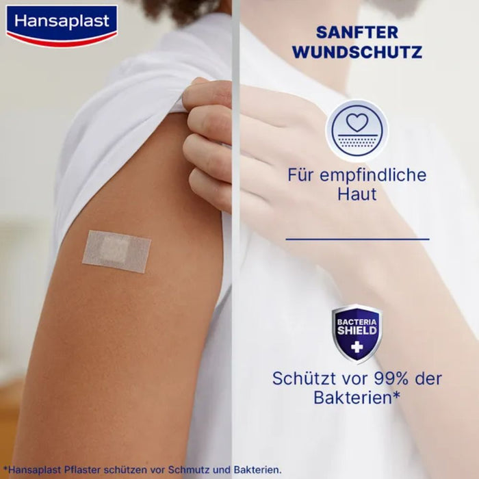 Hansaplast Soft Injektionspflaster 1,9 cm x 4 cm für empfindliche Haut, 100 pc Pansement