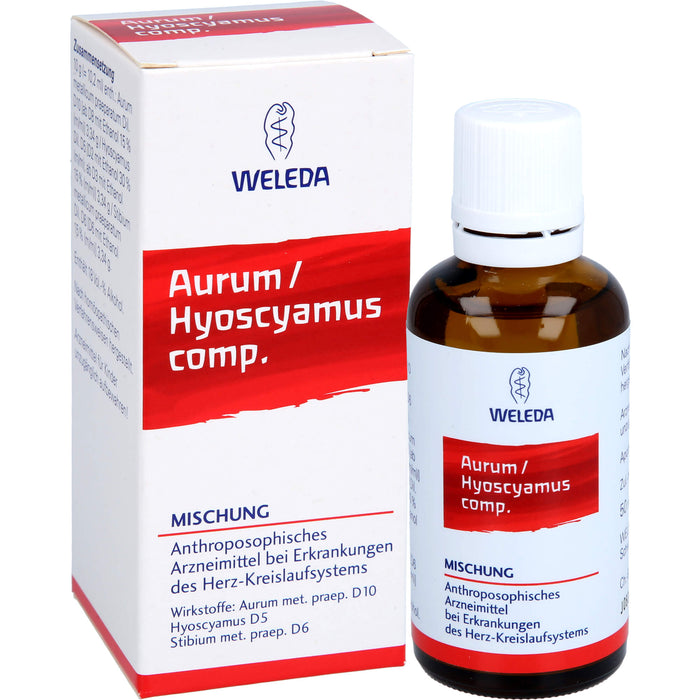 WELEDA Aurum / Hyoscyamus comp. Mischung bei Erkrankungen des Herz-Kreislaufsystems, 50 ml Mixture