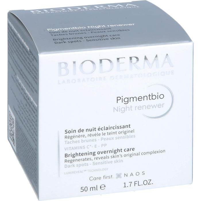 BIODERMA Pigmentbio Night Renewer aufhellende Nachtcreme für zu Pigmentflecken neigende Haut, 50 ml Cream