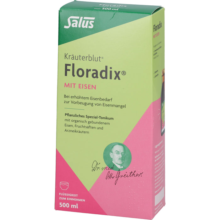 Salus Kräuterblut Floradix mit Eisen, 500 ml Lösung