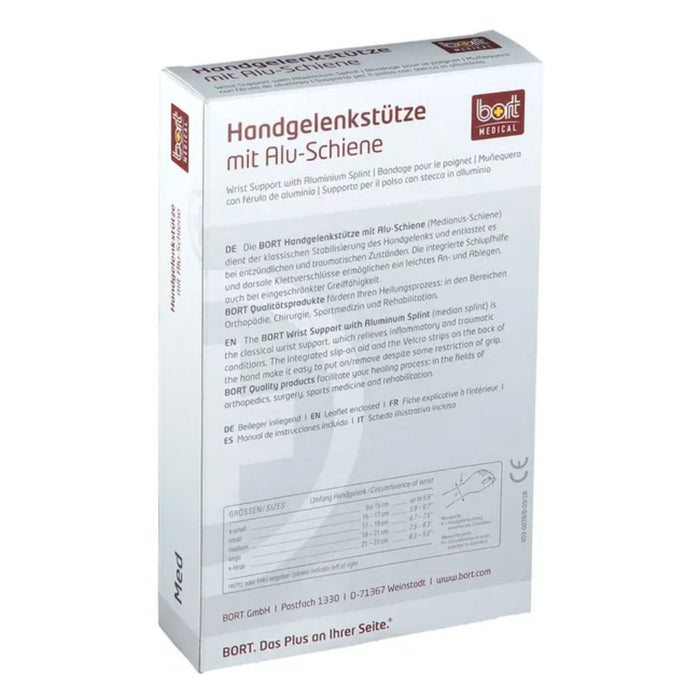 BORT Handgelenkstütze Aluschiene re schwarz sm, 1 pcs. Bandage
