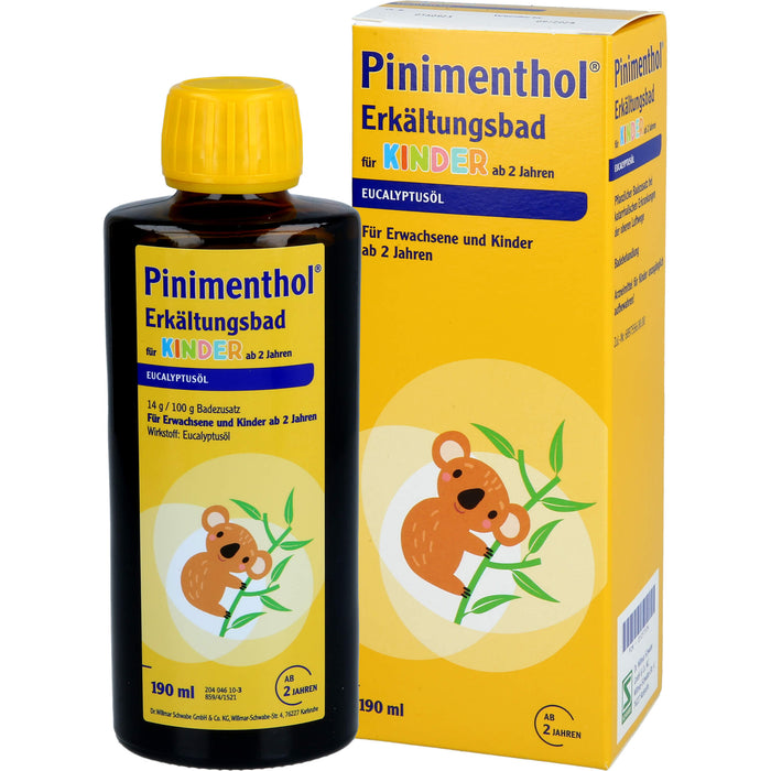 Pinimenthol Eucalyptusöl Erkältungsbad für Kinder ab 2, 190 ml Bath additive