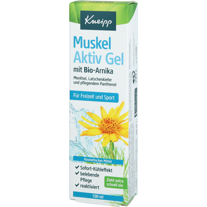 Kneipp Muskel Aktiv Gel mit Bio-Arnika, Menthol & Latschenkiefer, 100 ml Solution