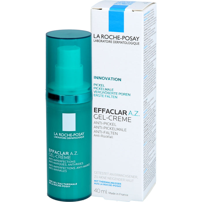 La Roche-Posay Effaclar A.Z. Gel-Creme Anti-Pickel, Anti-Pickelmale, Anti-Falten, 40 ml Creme