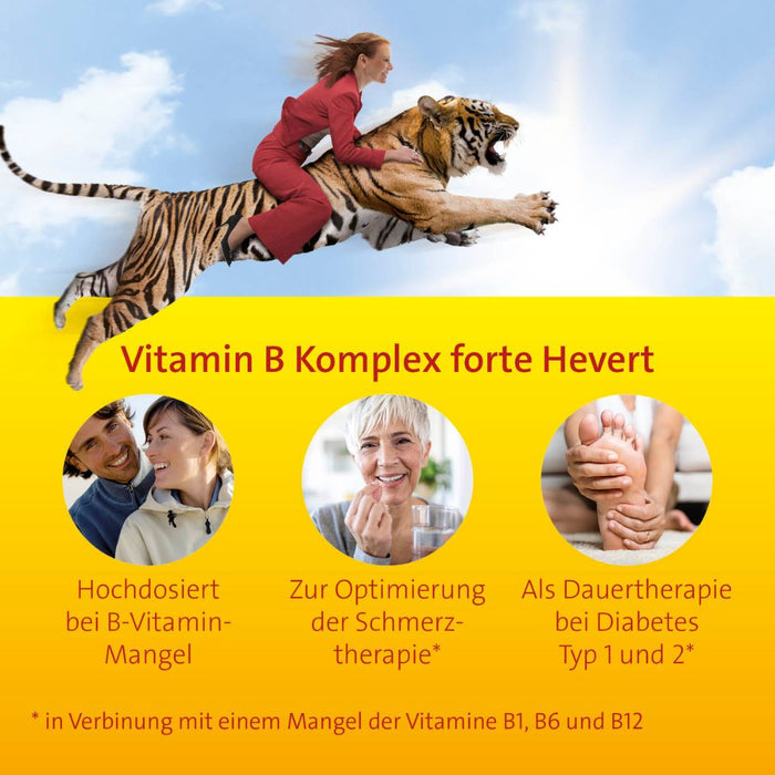 Vitamin B Komplex forte Hevert zur Therapie nachgewiesener Mangelzustände der Vitamine B1, B6 und B12, 60 pcs. Tablets