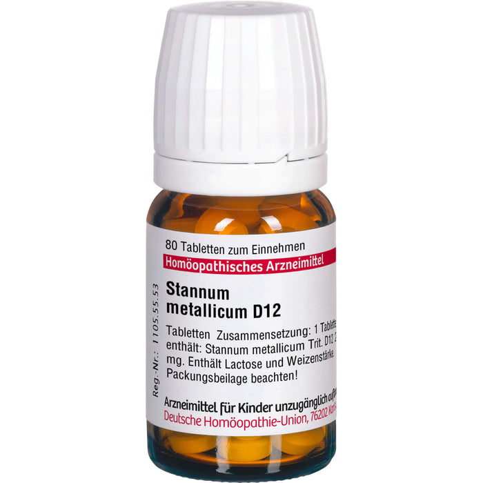 Stannum metallicum D12 DHU Tabletten, 80 pc Tablettes