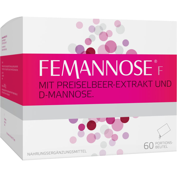 Femannose F Trinkgranulat mit je 2000 mg D-Mannose Pulver und 100 mg Preiselbeer-Extrakt, 60 St. Beutel