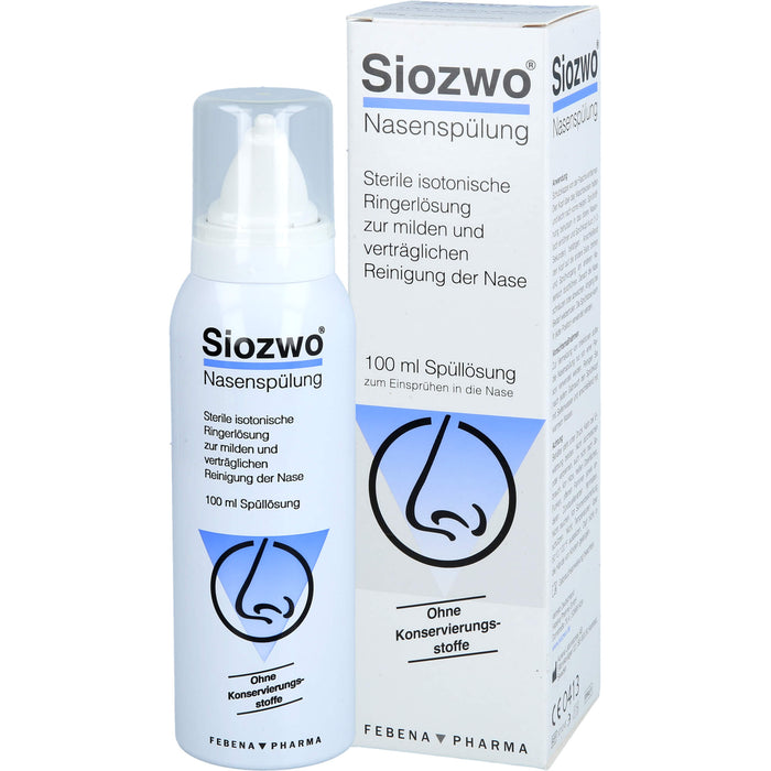 Siozwo  Nasenspülung, sterile isotonische Ringerlsg. (ohne Konservierungsstoffe), 100 ml Douche nasale