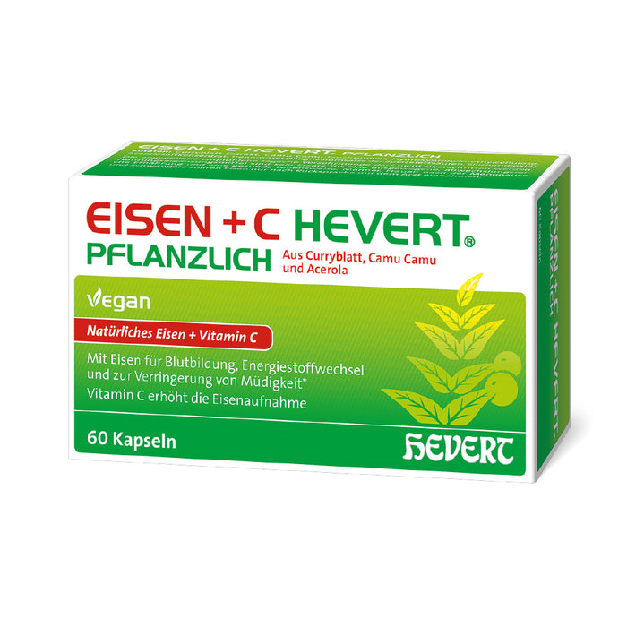 Eisen + C Hevert pflanzlich, 60 St. Kapseln