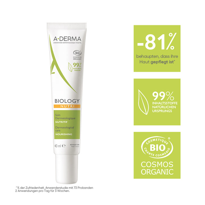 A-DERMA BIOLOGY NUTRI Nährende Pflege, 40 ml Cream