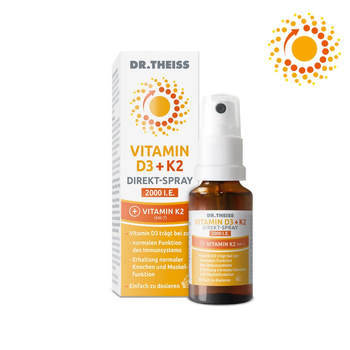 Dr. Theiss Vitamin D3 + K2 Direkt-Spray 2000 I.E., 20 ml Spray