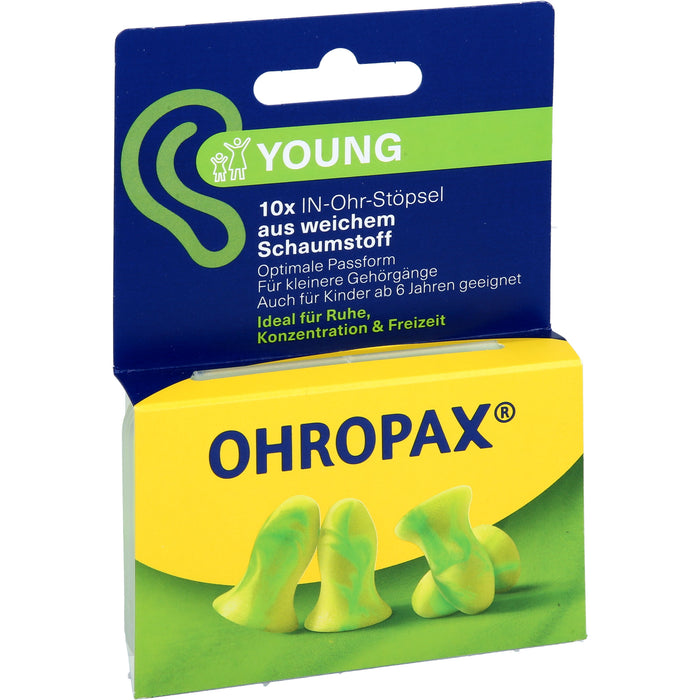 OHROPAX Yound Schaumstoff In-Ohr Stöpsel, 10 pcs. Earplugs