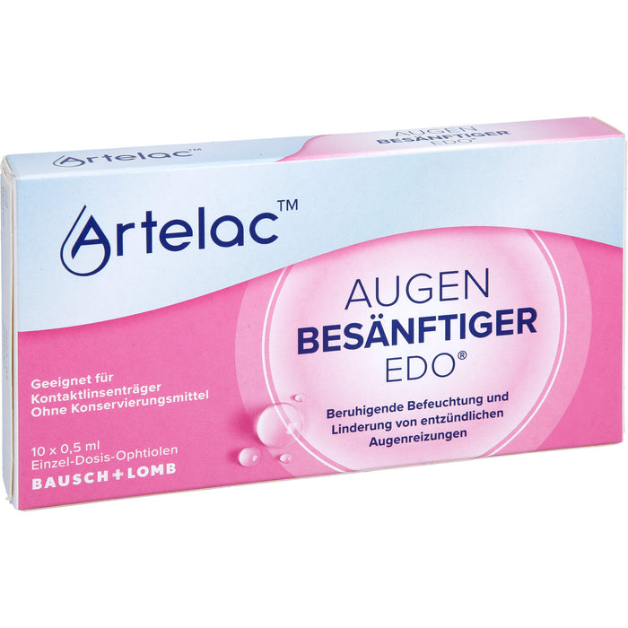 Artelac Augenbesänftiger EDO beruhigende Befeuchtung und Linderung von entzündlichen Augenreizungen, 10 pc Pipettes à dose unique